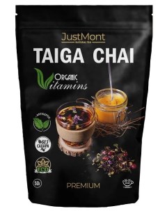 Чай черный Тайга CHAI травяной сбор отборный листовой весовой напиток 50 гр Justmont