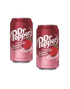 Напиток Dr Pepper Клубника и крем 2 шт по 355 мл Dr. pepper