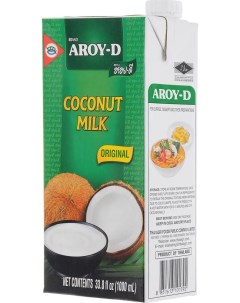Кокосовое растительное молоко без сахара заменитель молока натуральное 1л Aroy-d