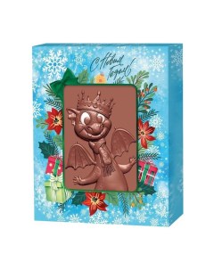 Шоколад фигурный Панно Дракон Зубастик из кондитерской глазури 50 г Ацтек