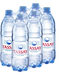 Питьевая вода негазированная ПЭТ 6 шт по 1 л Tassay