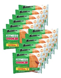 Овсяное печенье Fitness Cookie упаковка 12шт по 40г Bombbar
