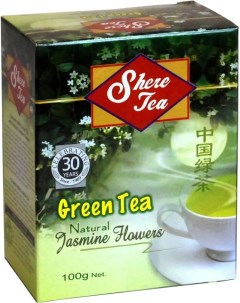 Чай зелёный листовой Tea с жасмином Шри Ланка 100 г Shere