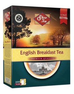 Чай черный Tea Английский завтрак в пакетиках 100 шт Шри Ланка 200 г Shere