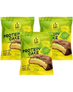 Печенье Protein Cake 3 70 г 3 шт лимон лайм Fit kit