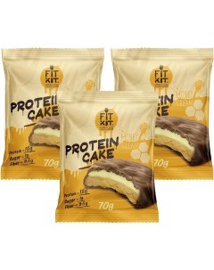 Печенье Protein Cake 3 70 г 3 шт медовый крем Fit kit