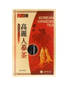Чай с корнем красного корейского женьшеня Ginseng Tea пакетики 100 шт Korean one