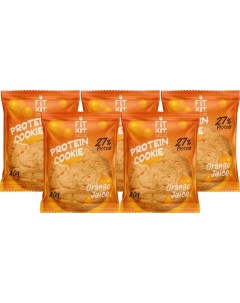 Печенье Protein Cookie 5 40 г 5 шт апельсиновый сок Fit kit