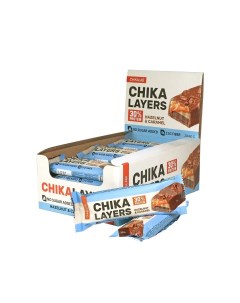 Протеиновые батончики Chika Layers без сахара 30шт х 60г Лесной орех с карамелью Chikalab