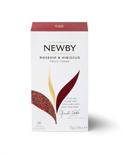 Чай травяной шиповник и гибискус 25 пакетиков 443313 Newby