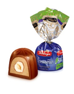 Конфеты шоколадные Соната с лесным орехом без добавления сахара 2 кг Победа вкуса