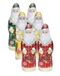 Набор Фигурок Санта Клауса из Молочного Шоколада 100 гр 6 шт Reber