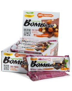 Протеиновые батончики без сахара набор 30x60г шоколад фундук Bombbar