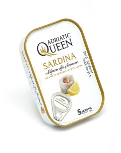 Сардины в растительном масле с лимоном 105 г Adriatic queen
