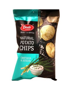 Чипсы картофельные Bruto сметана и зелень 120 г Bruto snacks
