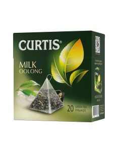 Чай зеленый в пирамидках Milk Oolong 20 пирамидок с молочным вкусом Curtis