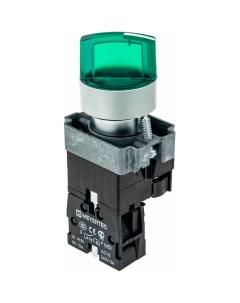 Переключатель с LED подсветкой 24V AC DC зеленый MTB2 BK2361 арт 00000079364 Meyertec