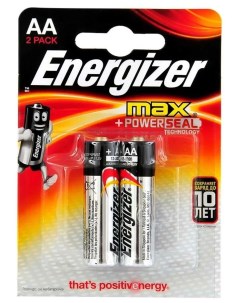 Батарейка алкалиновая MAX AA 1 5V упаковка 2 шт E301532801 Energizer