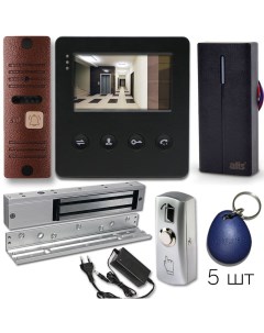 Комплект видеодомофона для дома с электромагнитным замком монитор 4 3 дюйма черный Esvi