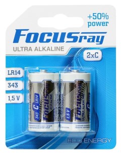 Батарейка Ultra Alkaline C 2 шт Focusray