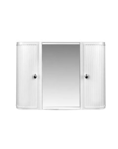 Шкаф с зеркалом для ванной ВК Hilton Premium снежно белый Беросси