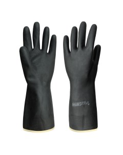 Перчатки защитные ХИМ КЩС тип 2 из латекса черные размер 10 XL Азри