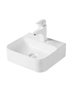 Накладная белая раковина для ванной N9257 прямоугольная керамическая Gid