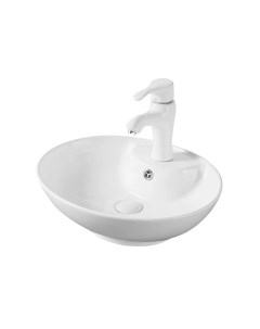 Накладная белая раковина для ванной N9005 овальная керамическая Gid