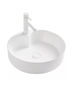 Накладная белая раковина для ванной N9013 круглая керамическая Gid