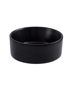 Накладная черная матовая раковина для ванной Bm9011 круглая керамическая Gid