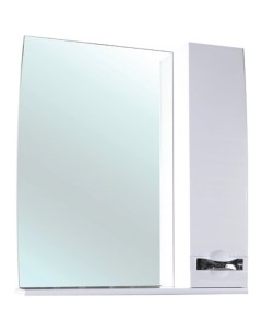 Зеркало со шкафом Абрис 80 4619713001011 с подсветкой R Белое Bellezza