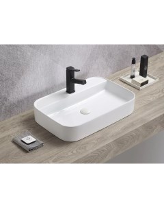 Накладная белая раковина для ванной N9660 прямоугольная керамическая Gid
