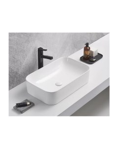 Накладная белая раковина для ванной N9599 прямоугольная керамическая Gid