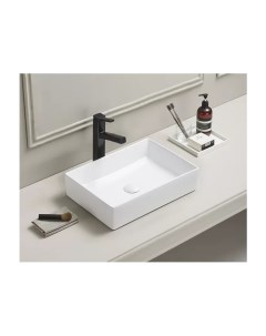 Накладная белая раковина для ванной N1204 прямоугольная керамическая Gid
