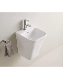 Подвесная белая раковина для ванной Nb102 прямоугольная подвесная Gid