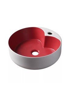 Накладная цветная раковина для ванной N9013LS круглая керамическая Gid