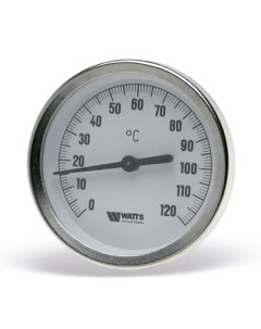 Термометр аксиальный биметаллический F R801 OR TAS 0 120 С с погружной гильзой Watts