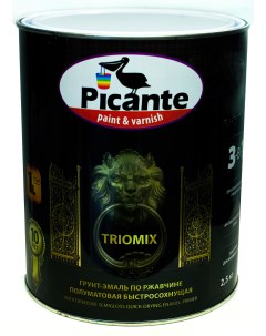 Грунт эмаль по ржавчине Triomix 10520 9005 GL Picante