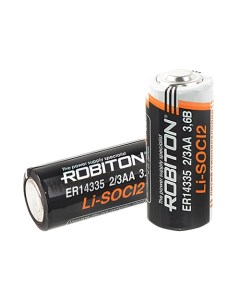 Батарейка ER14335 2 3 AA Lithium 3 6В 1600 мАч 2 штуки SR Robiton