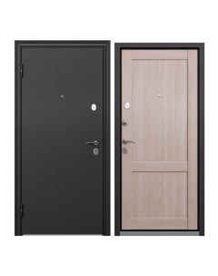 Дверь входная Torex для квартиры металлическая Flat L 950х2050 левая черный бежевый Torex стальные двери