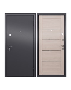 Дверь входная Torex для квартиры металлическая Flat L 950х2050 правая черный бежевый Torex стальные двери