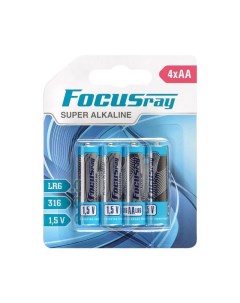 Батарейка Super Alkaline АА 4 шт Focusray