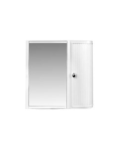Шкаф с зеркалом для ванной ВК Hilton Premium Right снежно белый Беросси