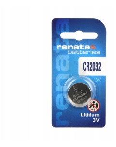 Батарейка CR2032 3V таблетка пульт сигнализации ключ блистер 1шт Lithium CR 2 Renata