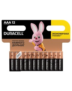 Батарейка Basic AAA LR03 алкалиновая 12BL арт 186862 Duracell