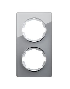 Рамка Garda для серии Florence 2 поста вертикальная цвет серый Onekeyelectro