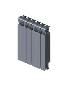 Биметаллический радиатор Monolit Ventil 500х6 секцийх50мм Титан RAL7012 Rifar
