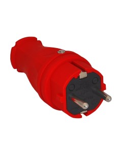 Вилка силовая каучук прямая Красный 16A 240В IP44 3101 301 1600 Tp electric