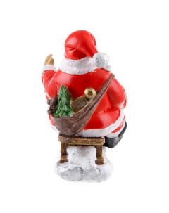 Фигурка ТПК Дед мороз на санях с мишкой 25 см Полиформ