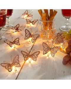 Световая гирлянда новогодняя бабочки 8491 1 5 м желтый Tri-international
